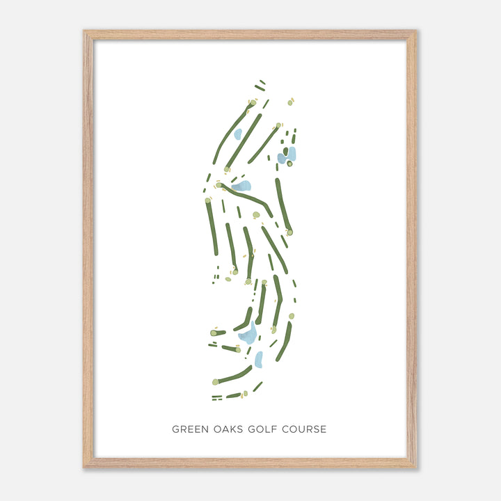 Print of Green Oaks Golf Course Modern Map