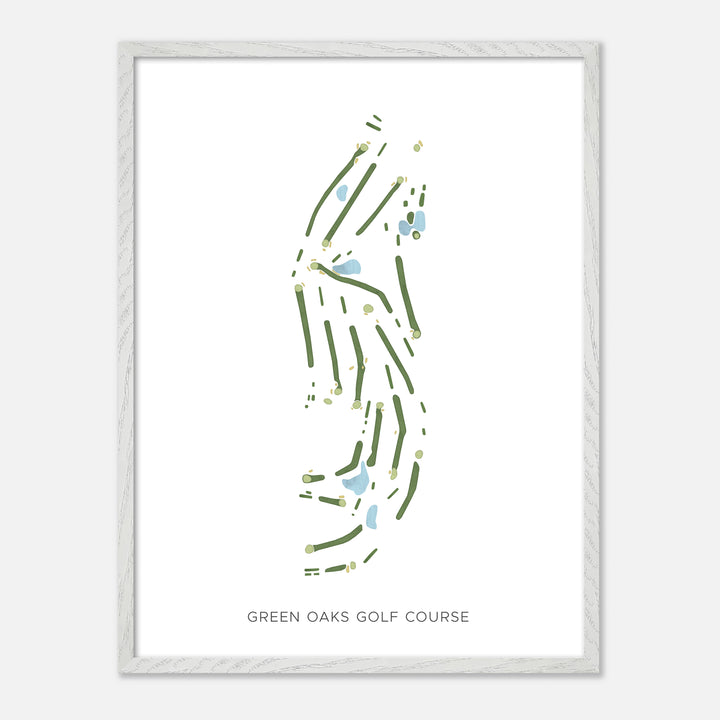 Print of Green Oaks Golf Course Modern Map