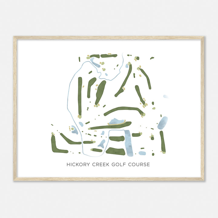 Print of Hickory Creek Golf Course Modern Map
