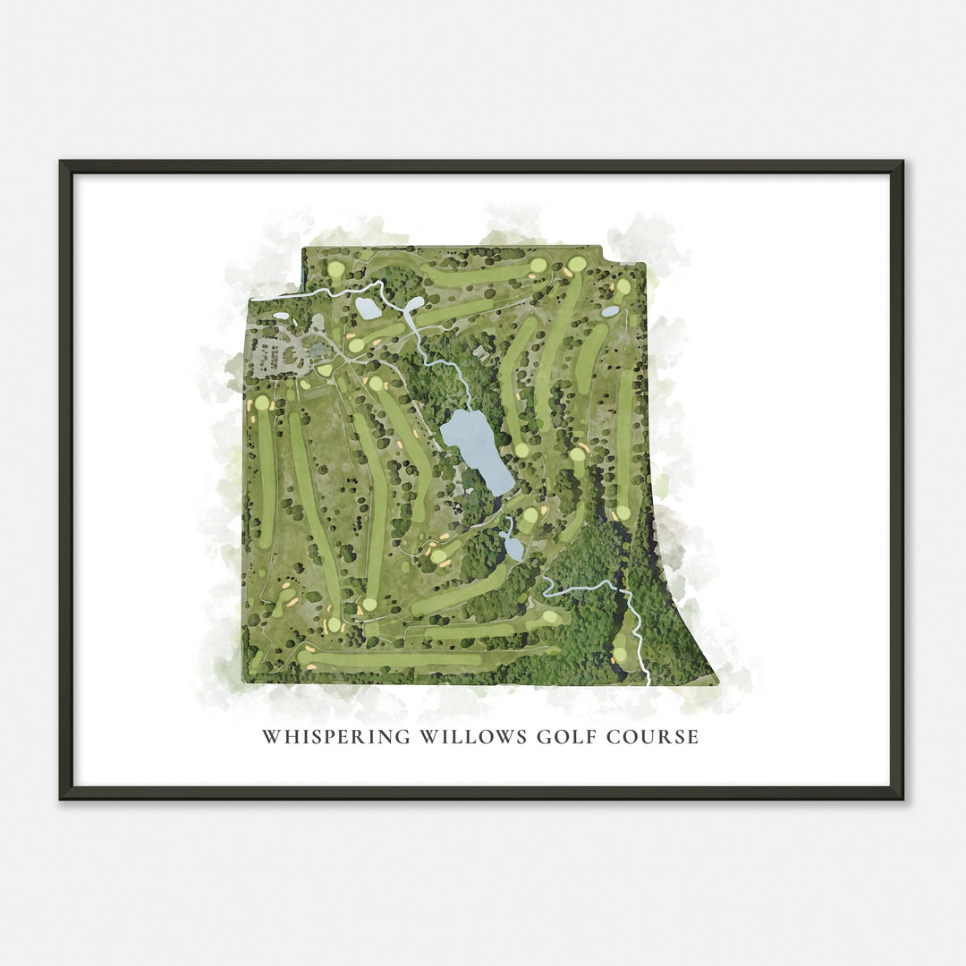 Print of Whispering Willows Golf Course Classic Map