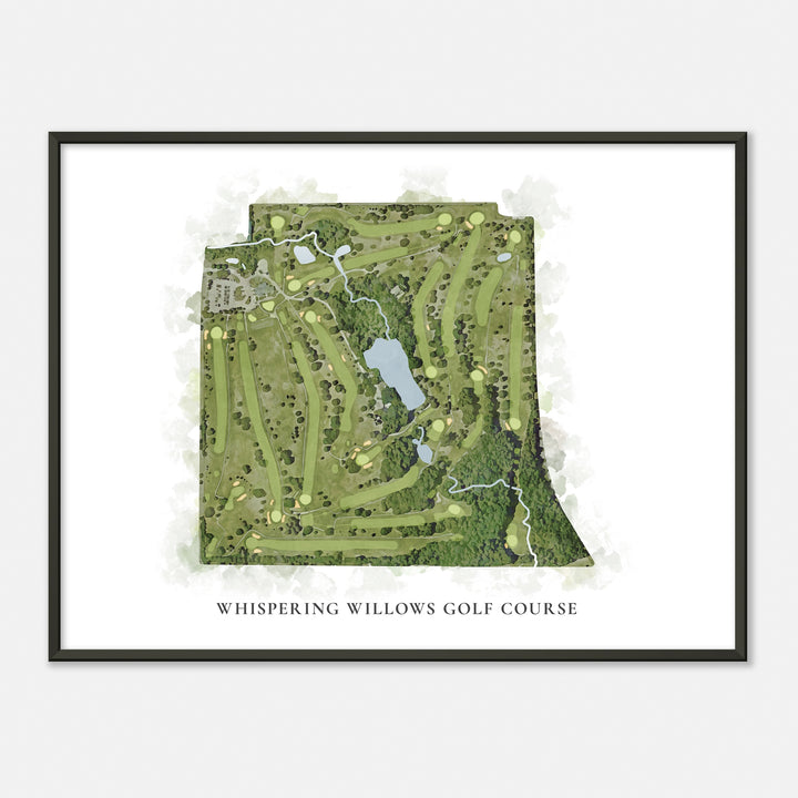 Print of Whispering Willows Golf Course Classic Map