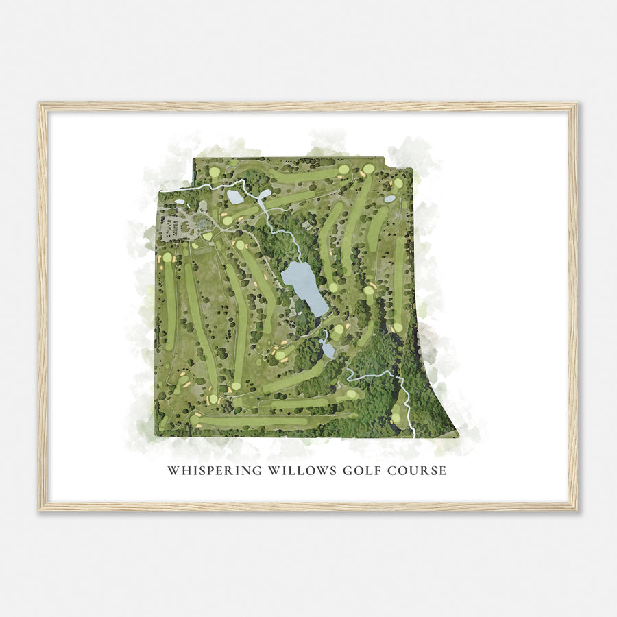 Print of Whispering Willows Golf Course Classic Map