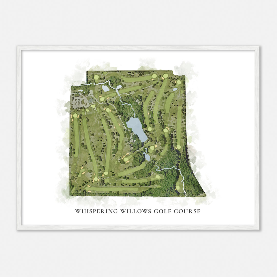 Print of Whispering Willows Golf Course Classic Map