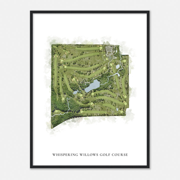 Print of Whispering Willows Golf Course Classic Map