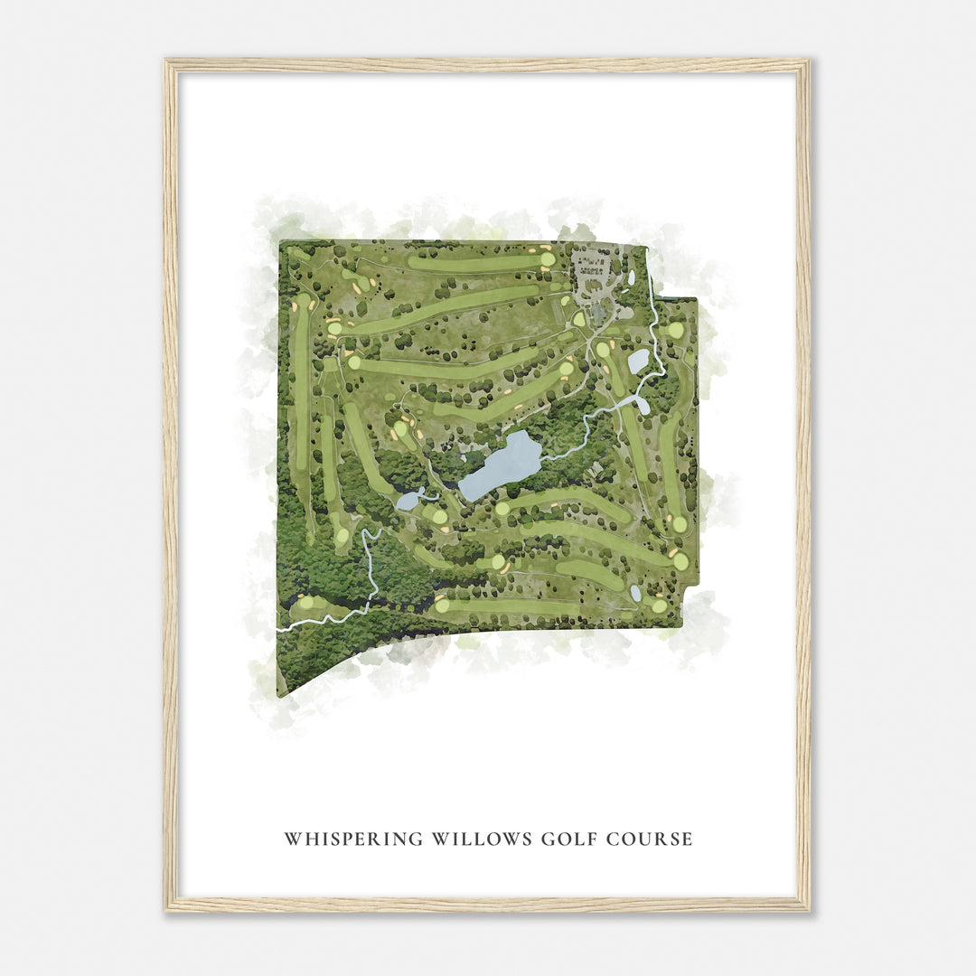 Print of Whispering Willows Golf Course Classic Map