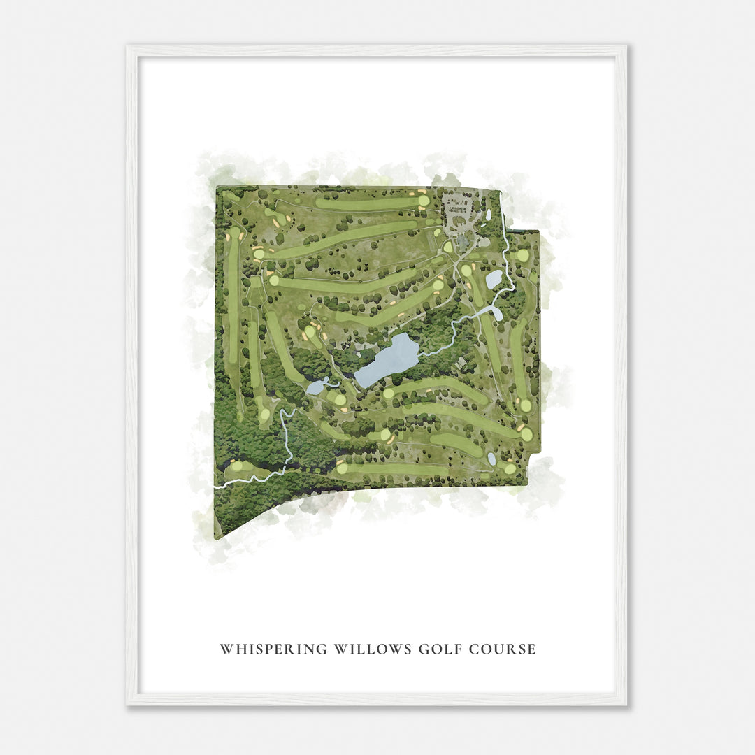 Print of Whispering Willows Golf Course Classic Map