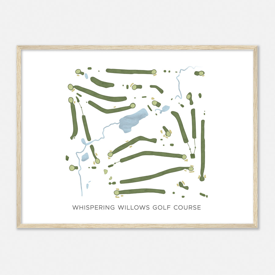 Print of Whispering Willows Golf Course Modern Map