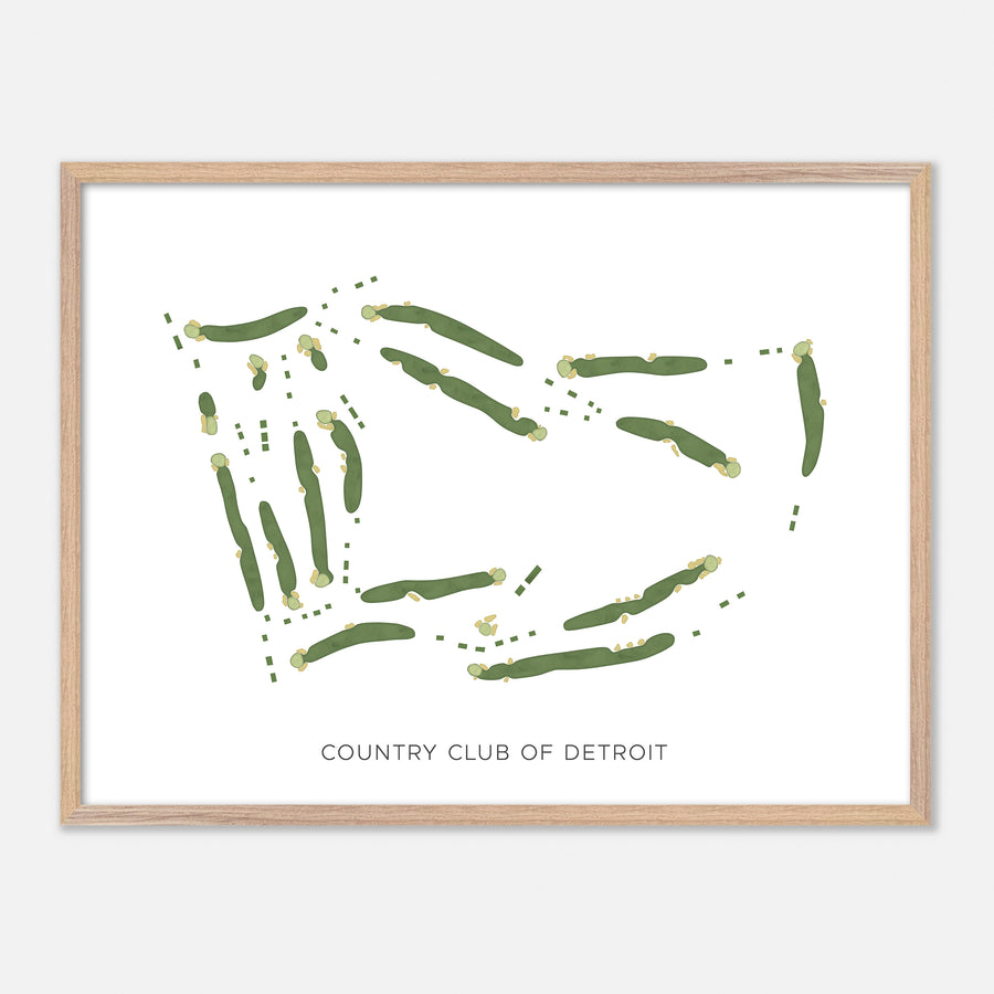 Print of Country Club Of Detroit Modern Map