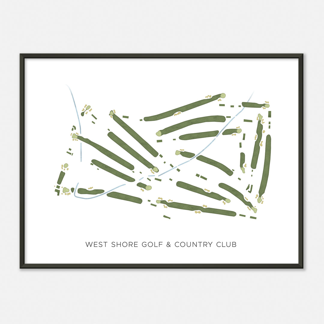 Print of West Shore Golf & Country Club Modern Map