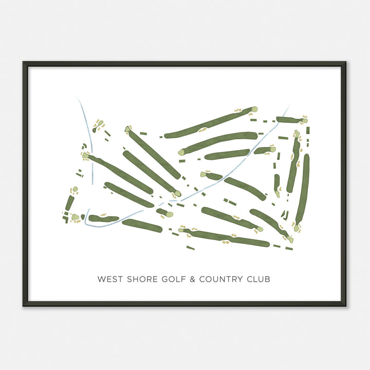 Print of West Shore Golf & Country Club Modern Map
