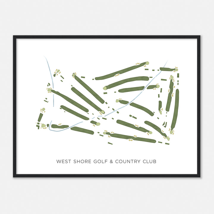 Print of West Shore Golf & Country Club Modern Map