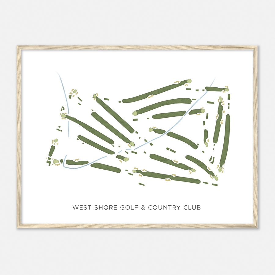 Print of West Shore Golf & Country Club Modern Map