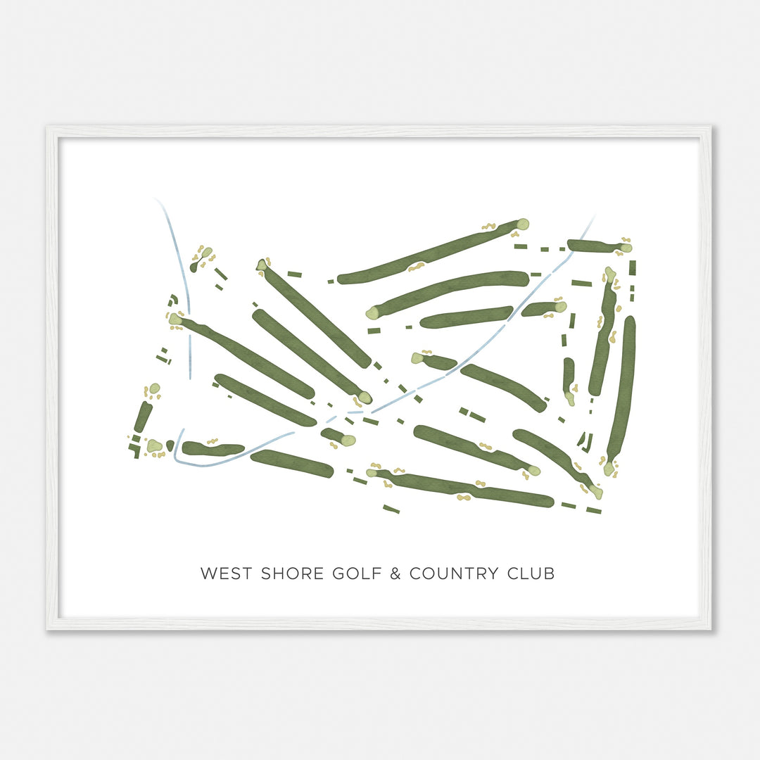 Print of West Shore Golf & Country Club Modern Map