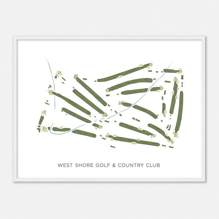 Print of West Shore Golf & Country Club Modern Map