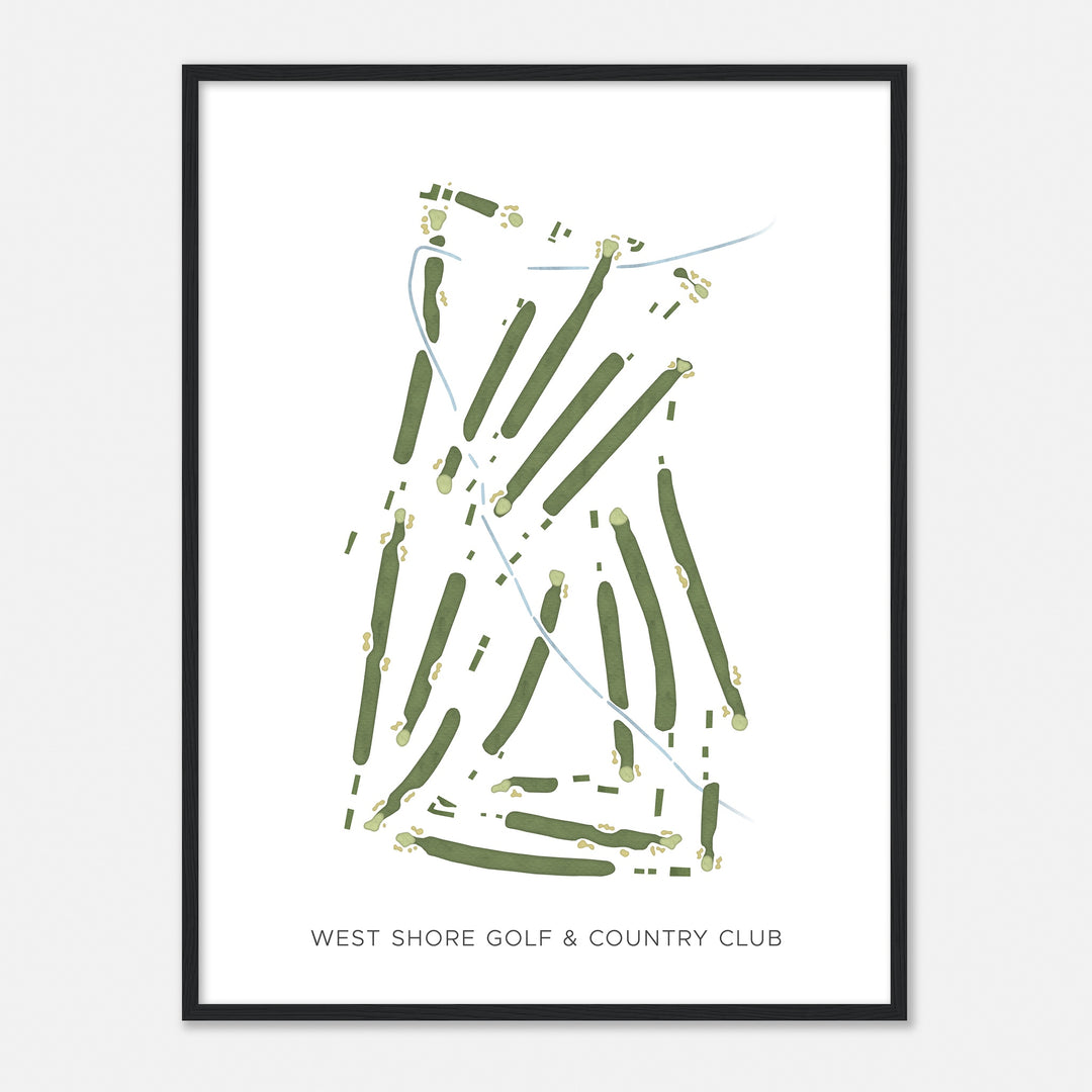 Print of West Shore Golf & Country Club Modern Map