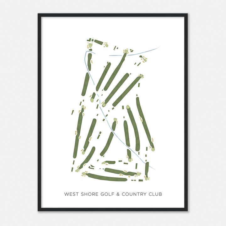 Print of West Shore Golf & Country Club Modern Map