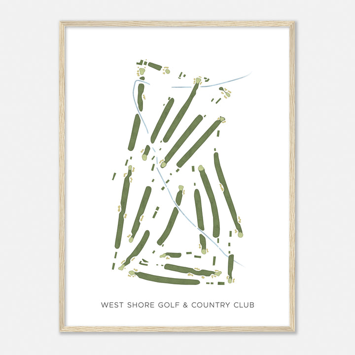 Print of West Shore Golf & Country Club Modern Map