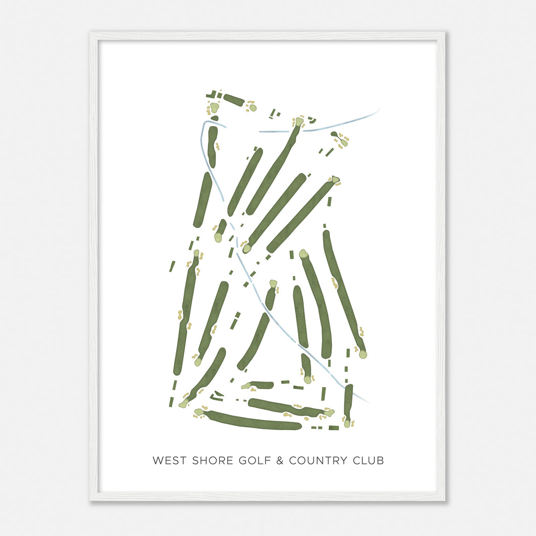 Print of West Shore Golf & Country Club Modern Map