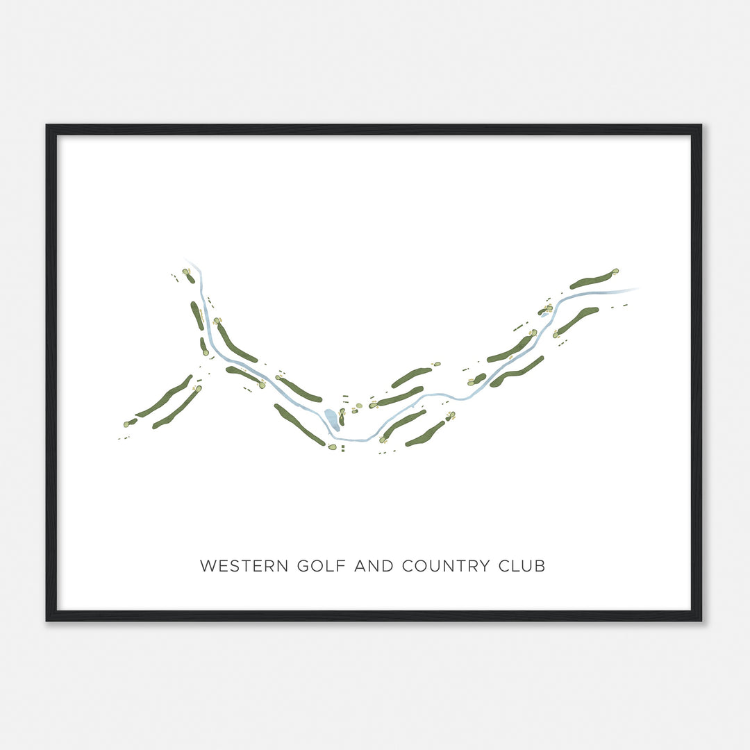 Print of Western Golf And Country Club Modern Map