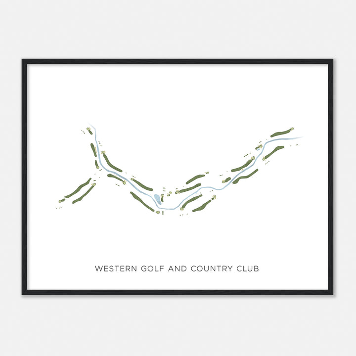 Print of Western Golf And Country Club Modern Map