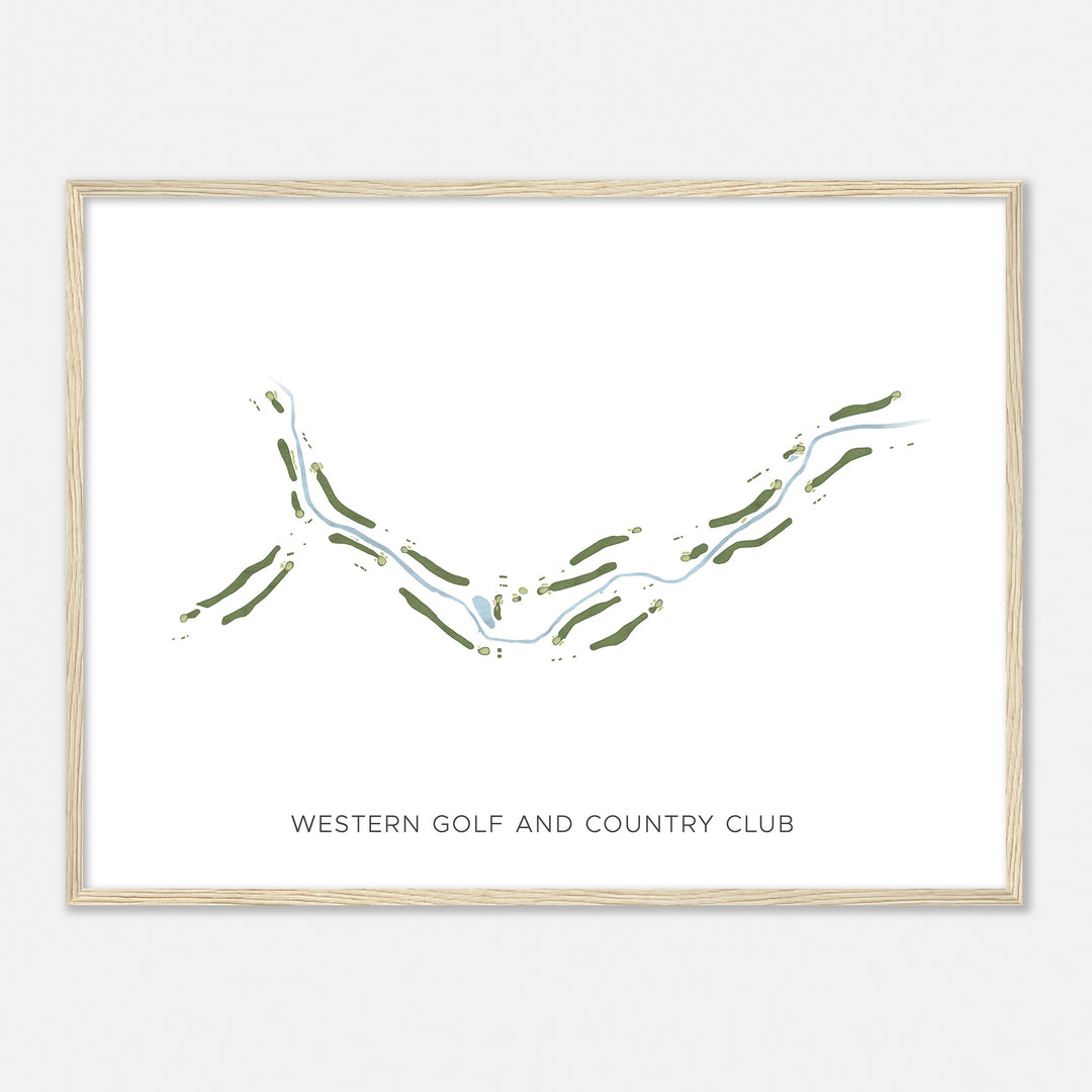 Print of Western Golf And Country Club Modern Map