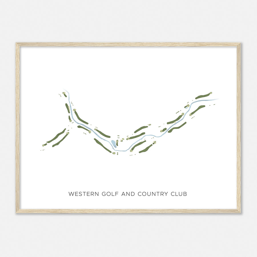 Print of Western Golf And Country Club Modern Map