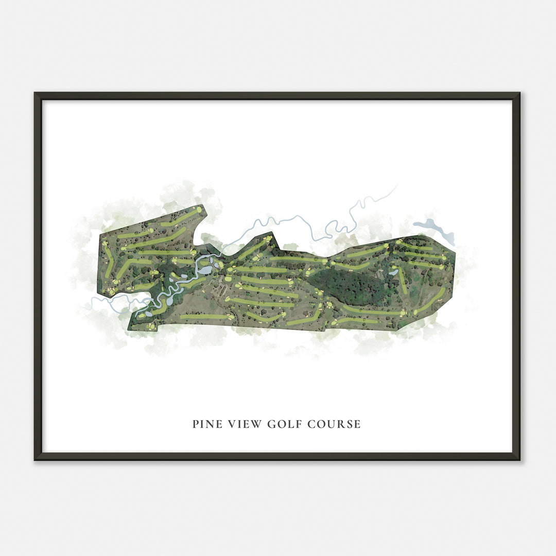 Print of Pine View Golf Course Classic Map