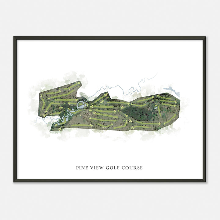 Print of Pine View Golf Course Classic Map