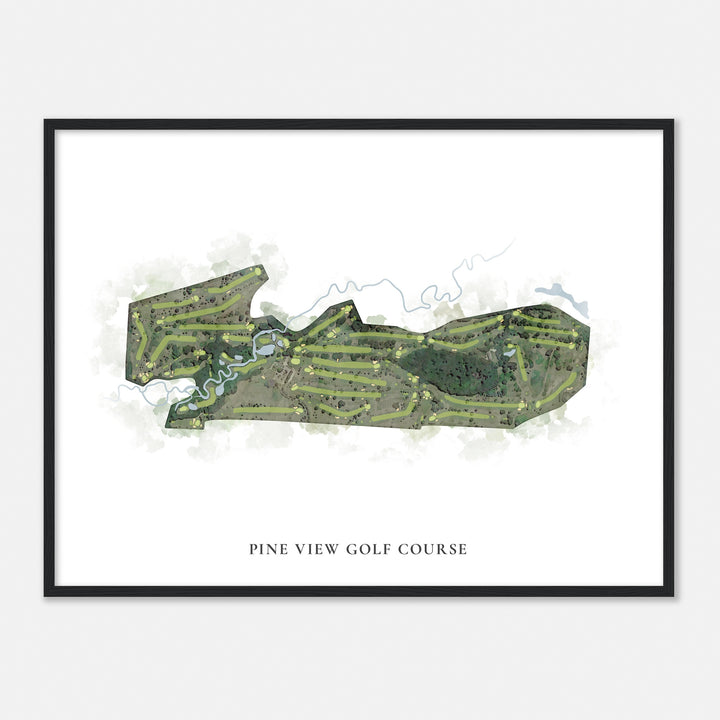 Print of Pine View Golf Course Classic Map