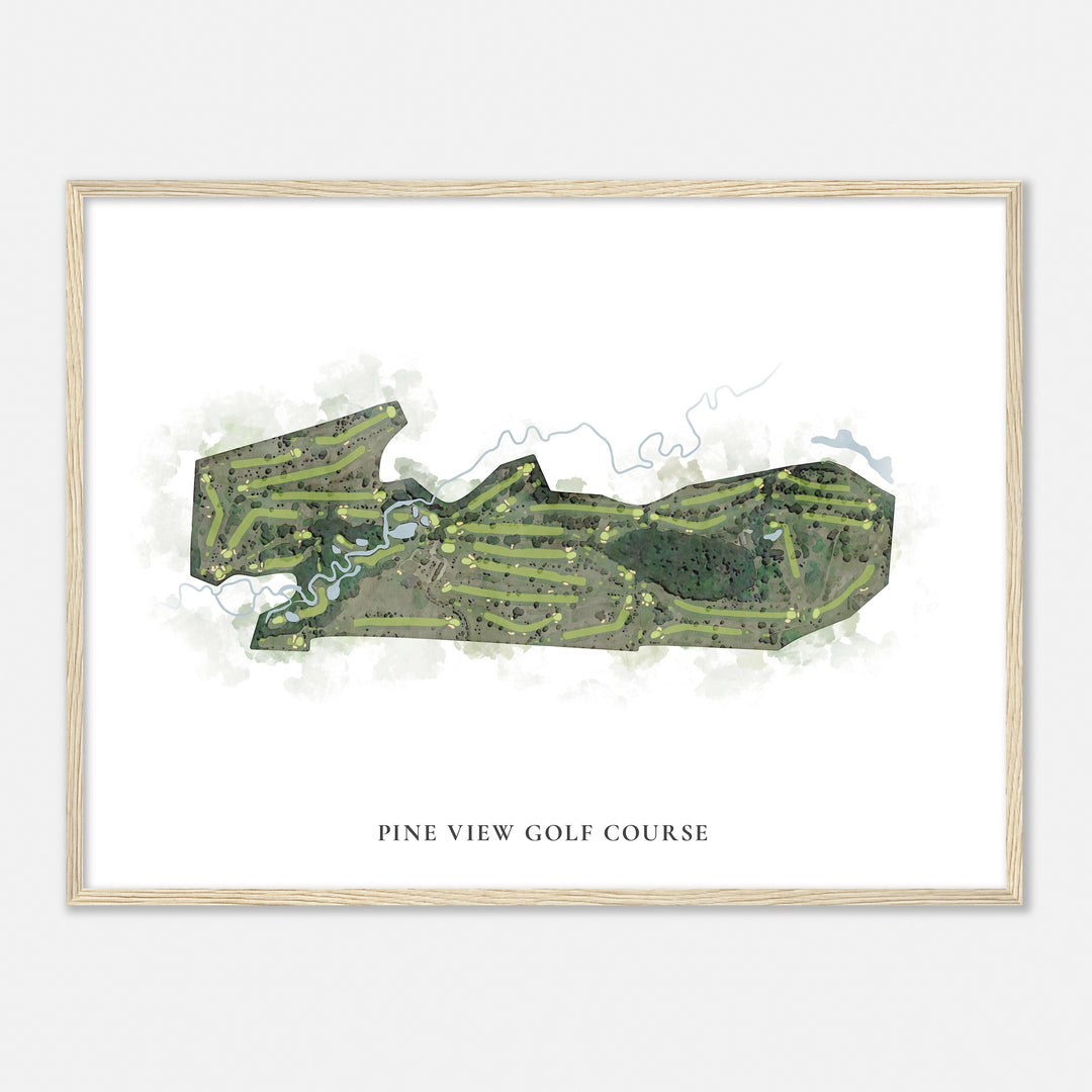 Print of Pine View Golf Course Classic Map