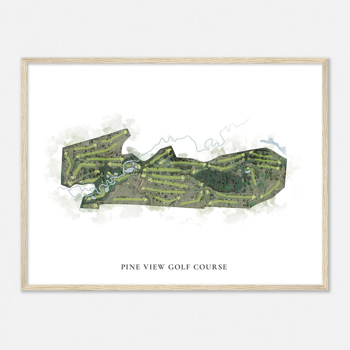 Print of Pine View Golf Course Classic Map