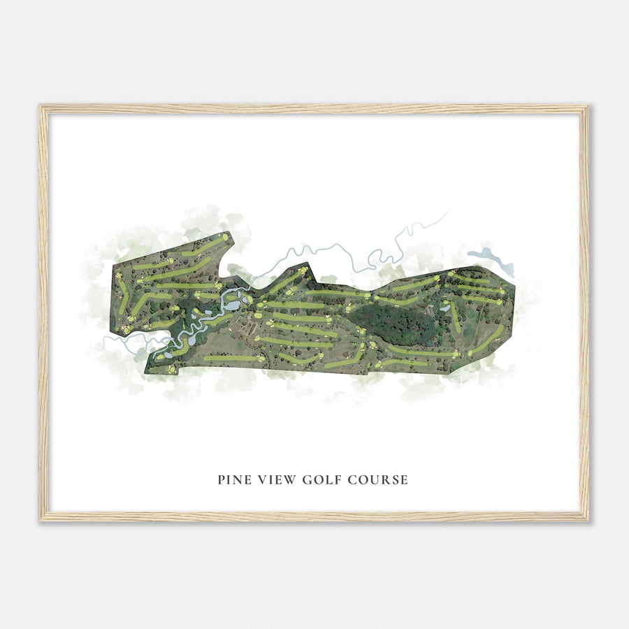 Print of Pine View Golf Course Classic Map