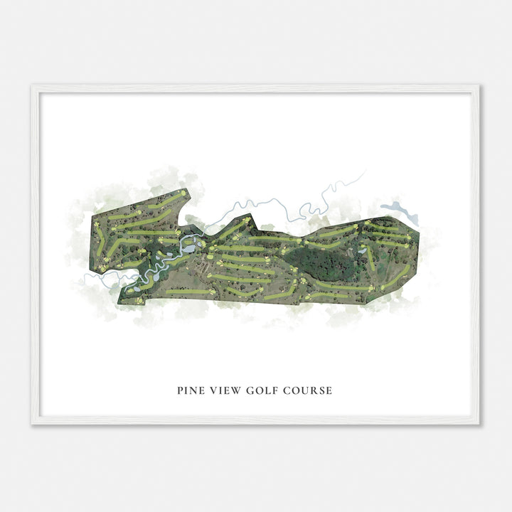 Print of Pine View Golf Course Classic Map