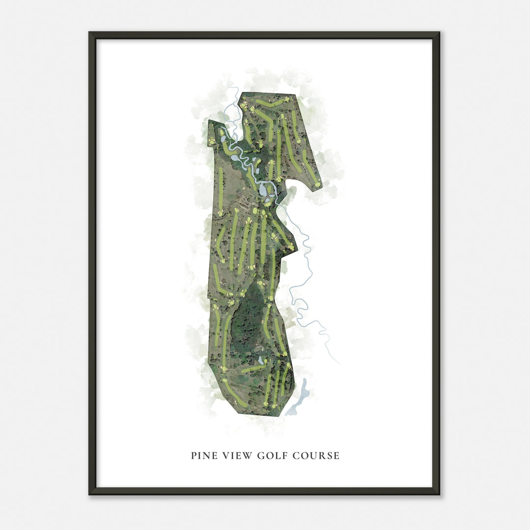 Print of Pine View Golf Course Classic Map