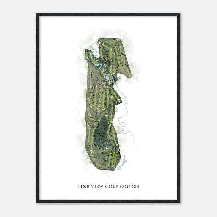 Print of Pine View Golf Course Classic Map