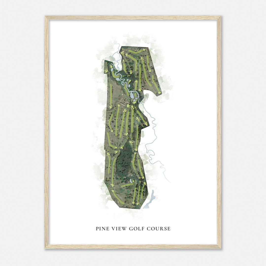 Print of Pine View Golf Course Classic Map