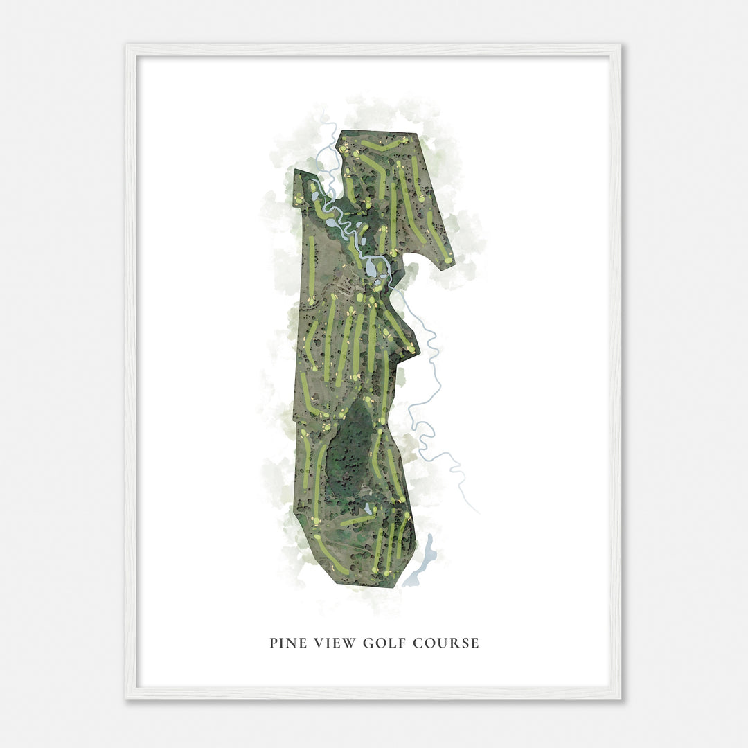 Print of Pine View Golf Course Classic Map