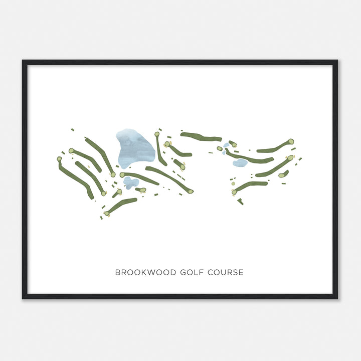 Print of Brookwood Golf Course Modern Map