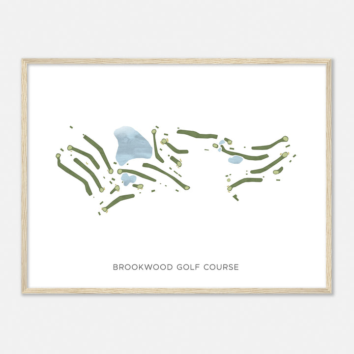 Print of Brookwood Golf Course Modern Map