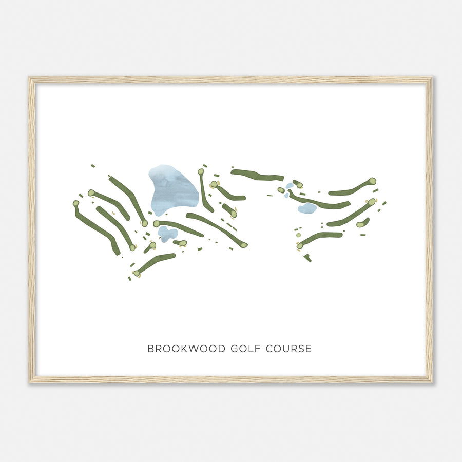 Print of Brookwood Golf Course Modern Map