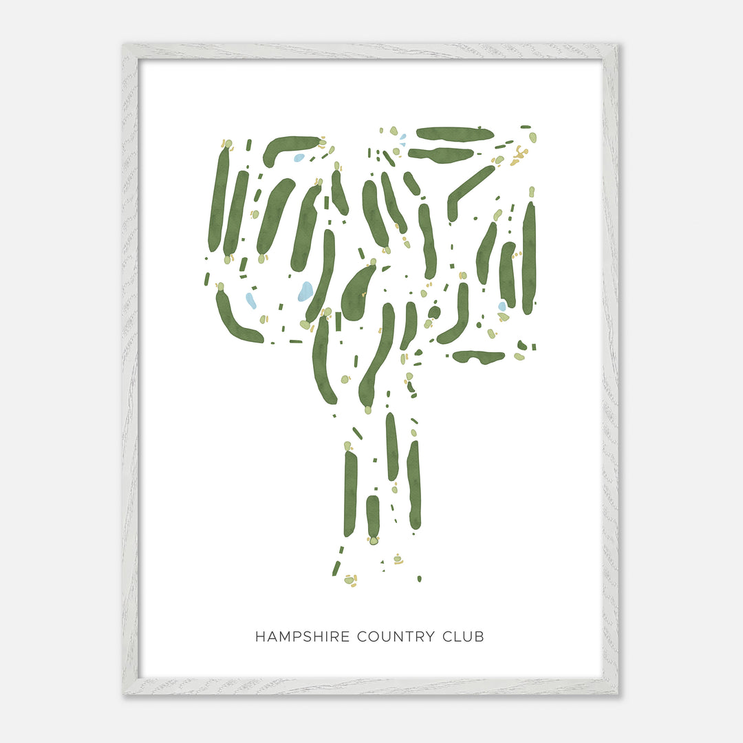 Print of Hampshire Country Club Modern Map