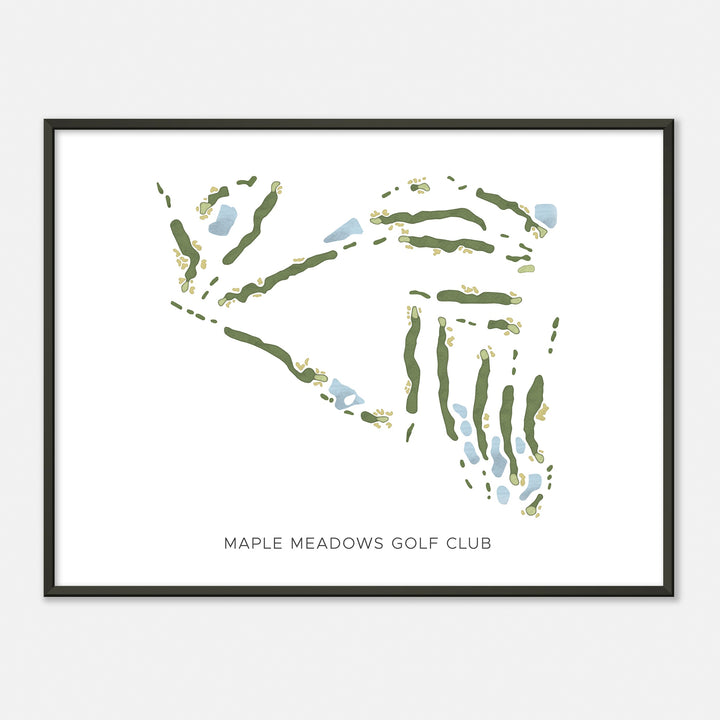 Print of Maple Meadows Golf Club Modern Map