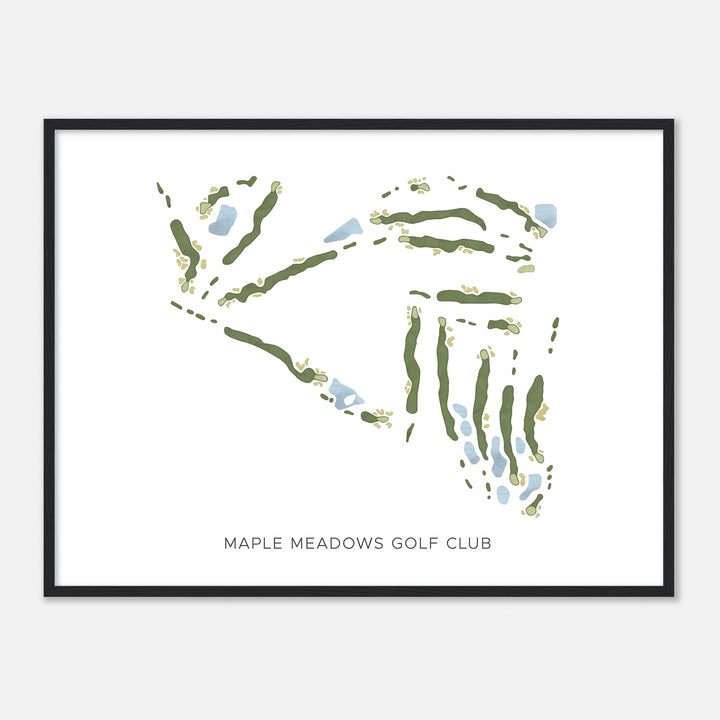 Print of Maple Meadows Golf Club Modern Map