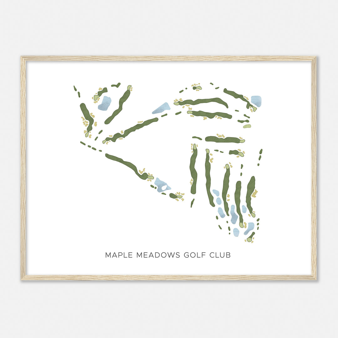 Print of Maple Meadows Golf Club Modern Map