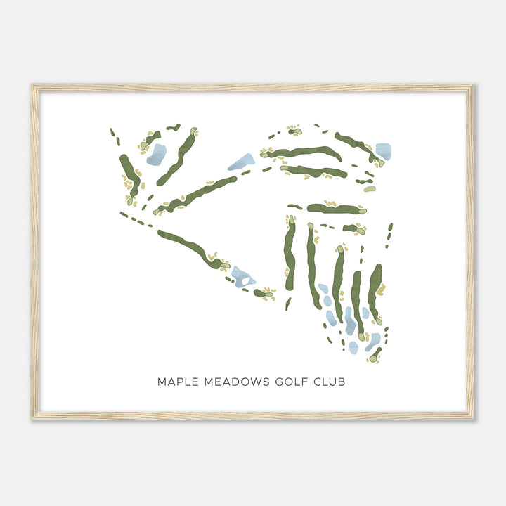 Print of Maple Meadows Golf Club Modern Map