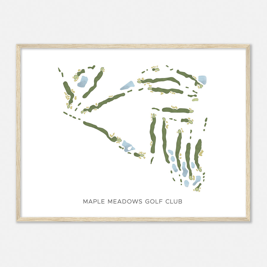Print of Maple Meadows Golf Club Modern Map