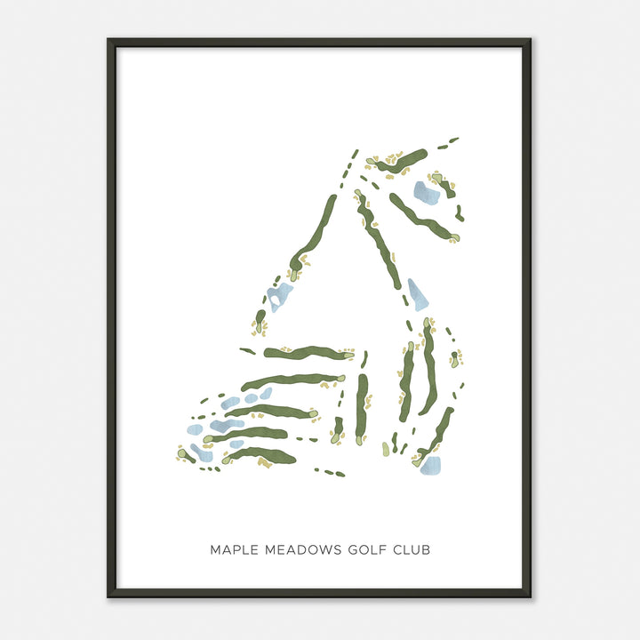 Print of Maple Meadows Golf Club Modern Map