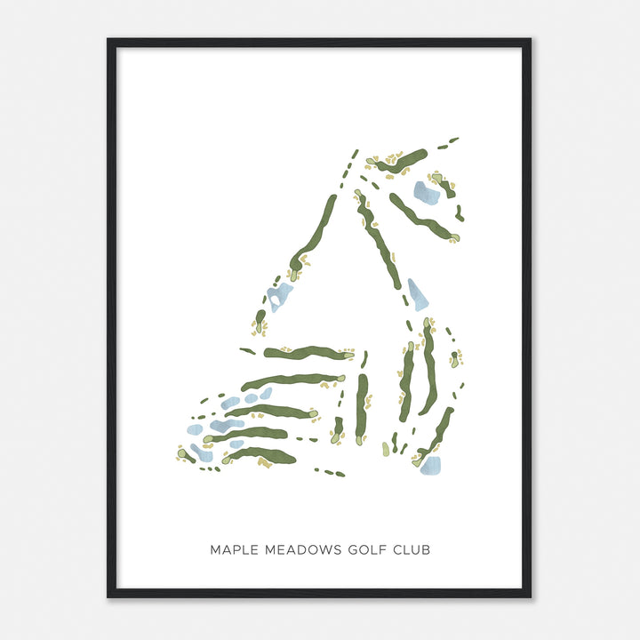 Print of Maple Meadows Golf Club Modern Map