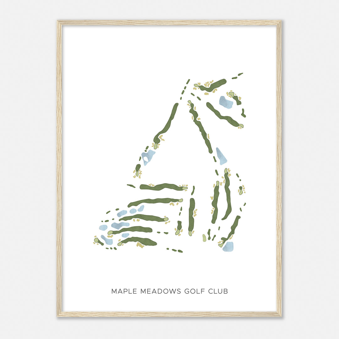 Print of Maple Meadows Golf Club Modern Map