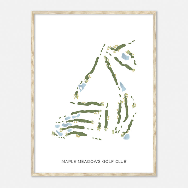 Print of Maple Meadows Golf Club Modern Map